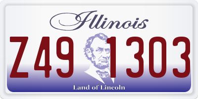 IL license plate Z491303