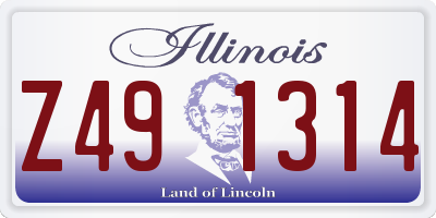 IL license plate Z491314
