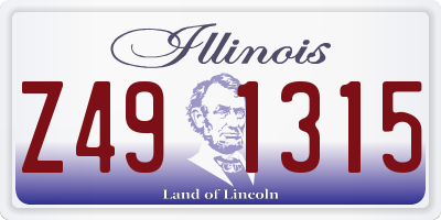 IL license plate Z491315