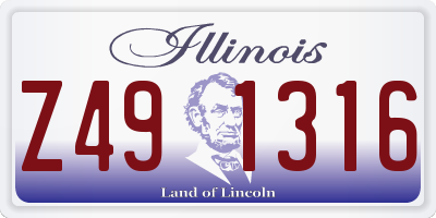 IL license plate Z491316