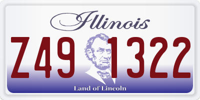 IL license plate Z491322
