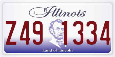 IL license plate Z491334
