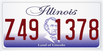 IL license plate Z491378