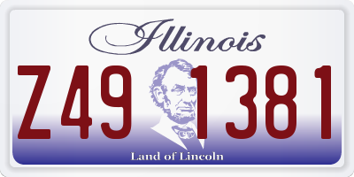 IL license plate Z491381