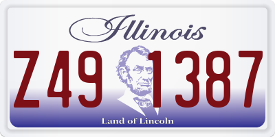 IL license plate Z491387