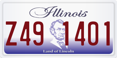 IL license plate Z491401