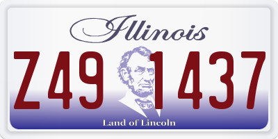 IL license plate Z491437