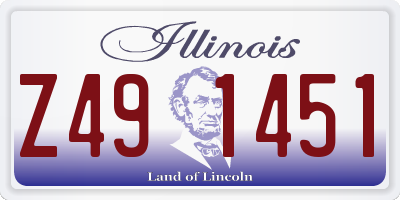 IL license plate Z491451