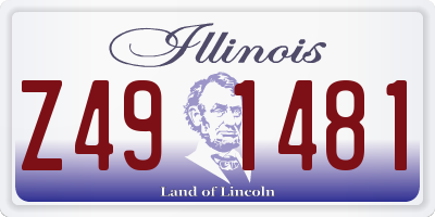 IL license plate Z491481