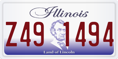 IL license plate Z491494