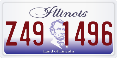 IL license plate Z491496