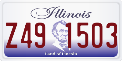 IL license plate Z491503
