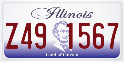 IL license plate Z491567