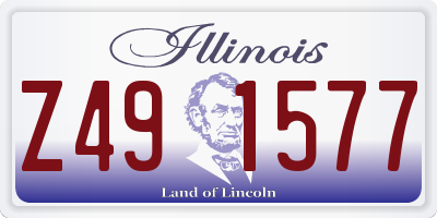 IL license plate Z491577