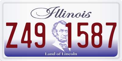 IL license plate Z491587