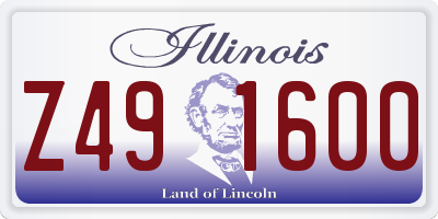 IL license plate Z491600