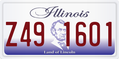 IL license plate Z491601
