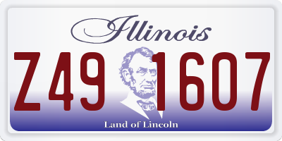 IL license plate Z491607