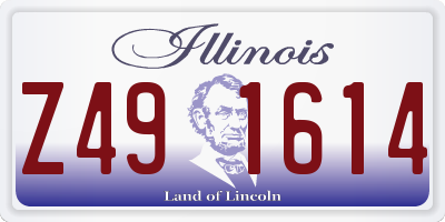 IL license plate Z491614