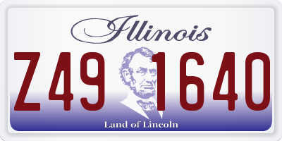 IL license plate Z491640