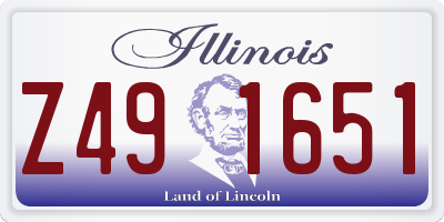 IL license plate Z491651