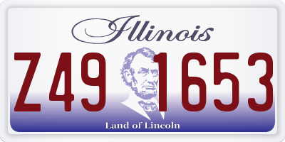 IL license plate Z491653