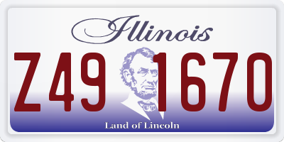 IL license plate Z491670