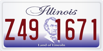 IL license plate Z491671