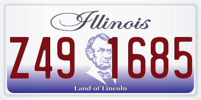 IL license plate Z491685