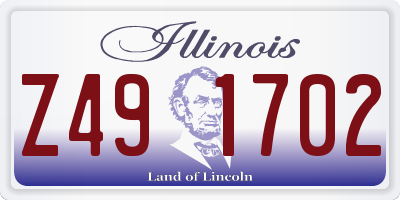 IL license plate Z491702