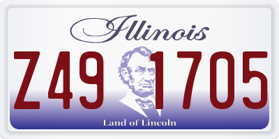 IL license plate Z491705