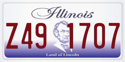 IL license plate Z491707