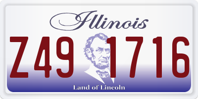 IL license plate Z491716