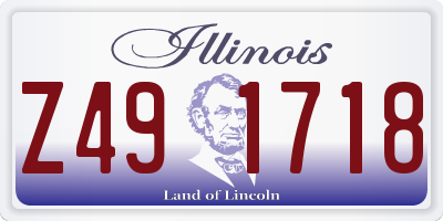 IL license plate Z491718