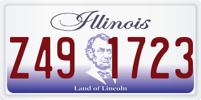 IL license plate Z491723
