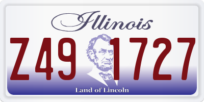 IL license plate Z491727