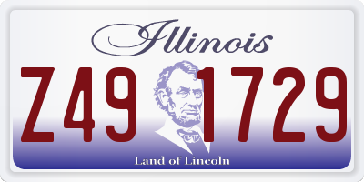 IL license plate Z491729