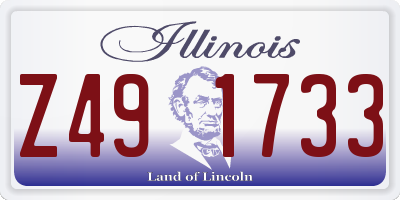 IL license plate Z491733