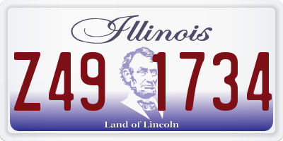 IL license plate Z491734