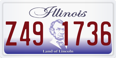 IL license plate Z491736
