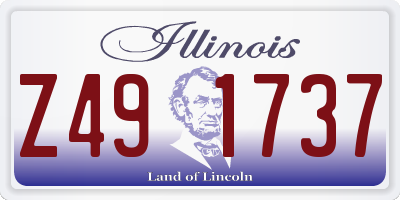 IL license plate Z491737