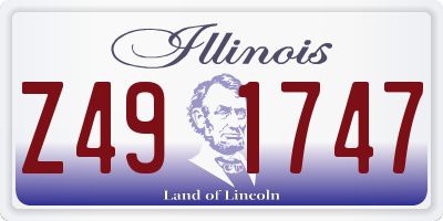 IL license plate Z491747