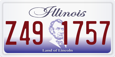 IL license plate Z491757