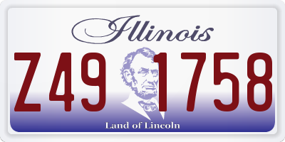 IL license plate Z491758