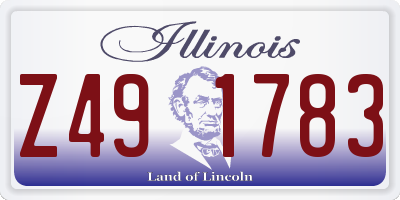 IL license plate Z491783