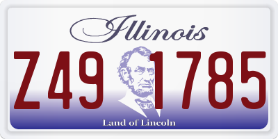 IL license plate Z491785