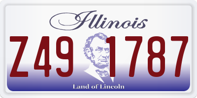 IL license plate Z491787