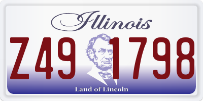IL license plate Z491798