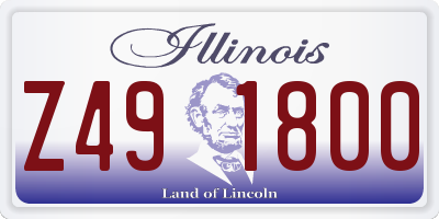 IL license plate Z491800