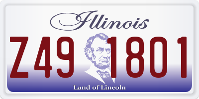 IL license plate Z491801